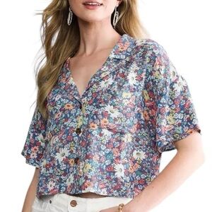 O’NEILL | Ophelia Floral Boxy Cropped Blouse